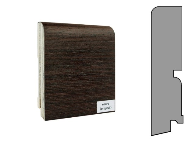 Плинтус шпонированный Finitura/Финитура 120х30х2400мм Венге Original